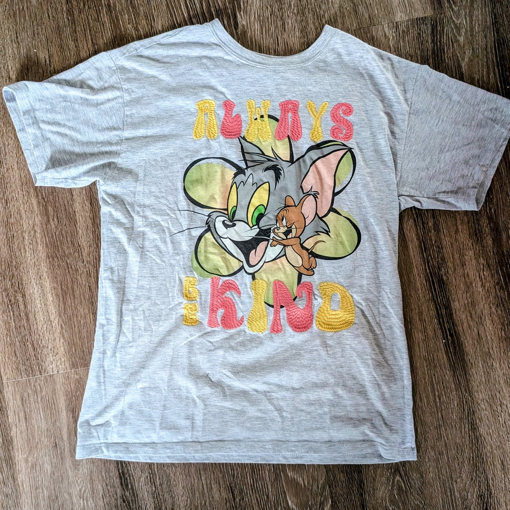 Tom and Jerry Gray Kids T-Shirt